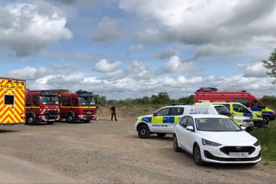 Emergency services were called to reports of four teenagers in the river (BBC)