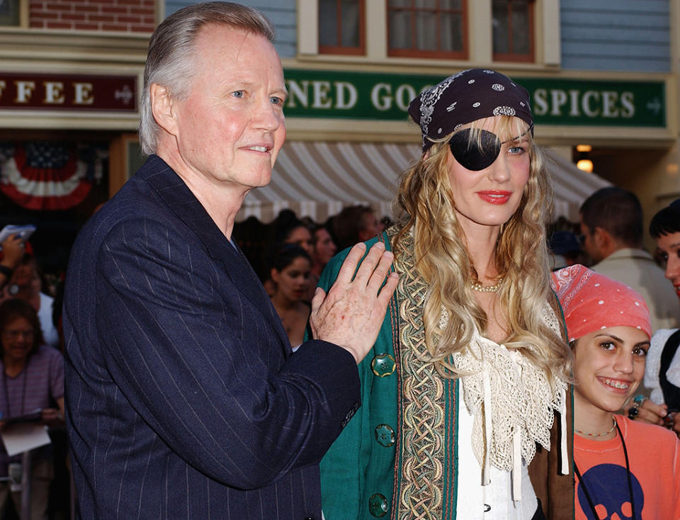 <p>The actors, who co-starred in the TV miniseries in<em> Jack and the Beanstalk: The Real Story</em>, were on hand for the premiere, with Hannah decked out in her best swashbuckling garb. (Photo: Amanda Edwards/Getty Images) </p>