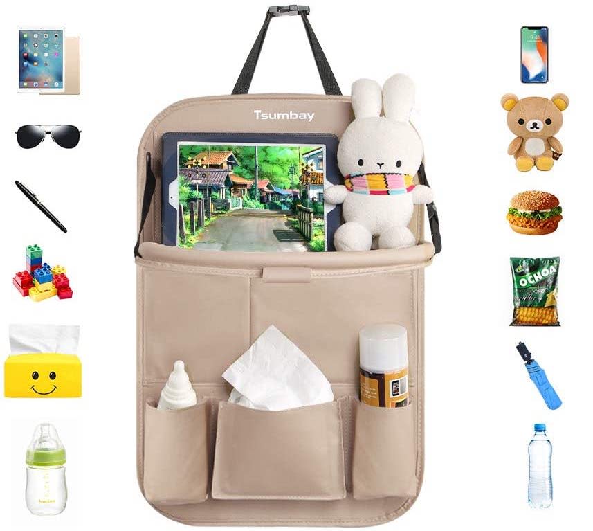 Tsumbay Car Organizer has room for toys, drinks, snacks, and more. Image via Amazon.