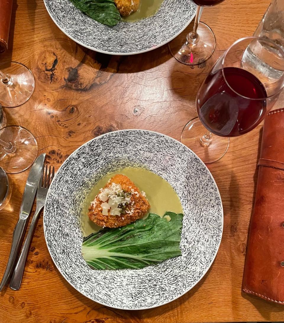 <div class="inline-image__caption"><p>Beef tongue schnitzel at Restaurant Hærværk in Aarhus, Denmark.</p></div> <div class="inline-image__credit">Andrew Kirell for The Daily Beast</div>