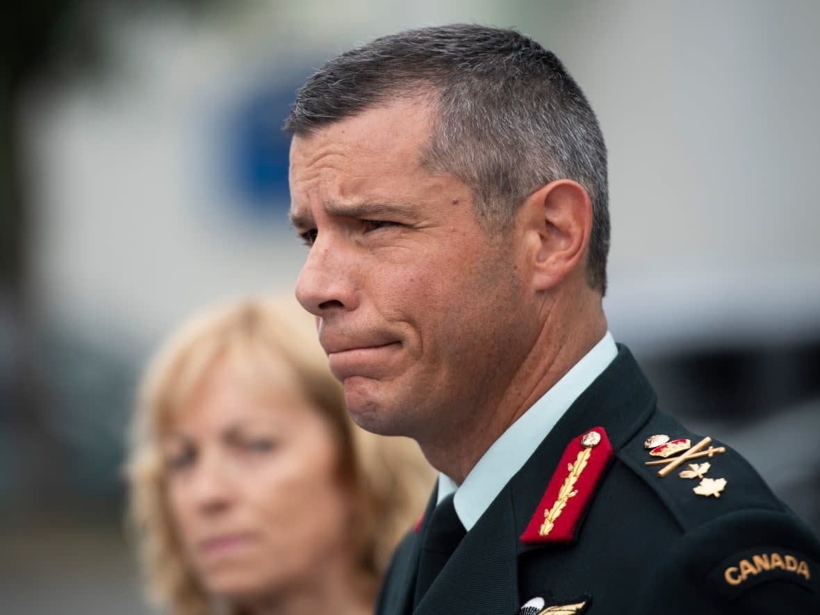 Maj.-Gen. Dany Fortin's lawyers argue he was removed from the post due to political meddling. (Justin Tang/The Canadian Press - image credit)