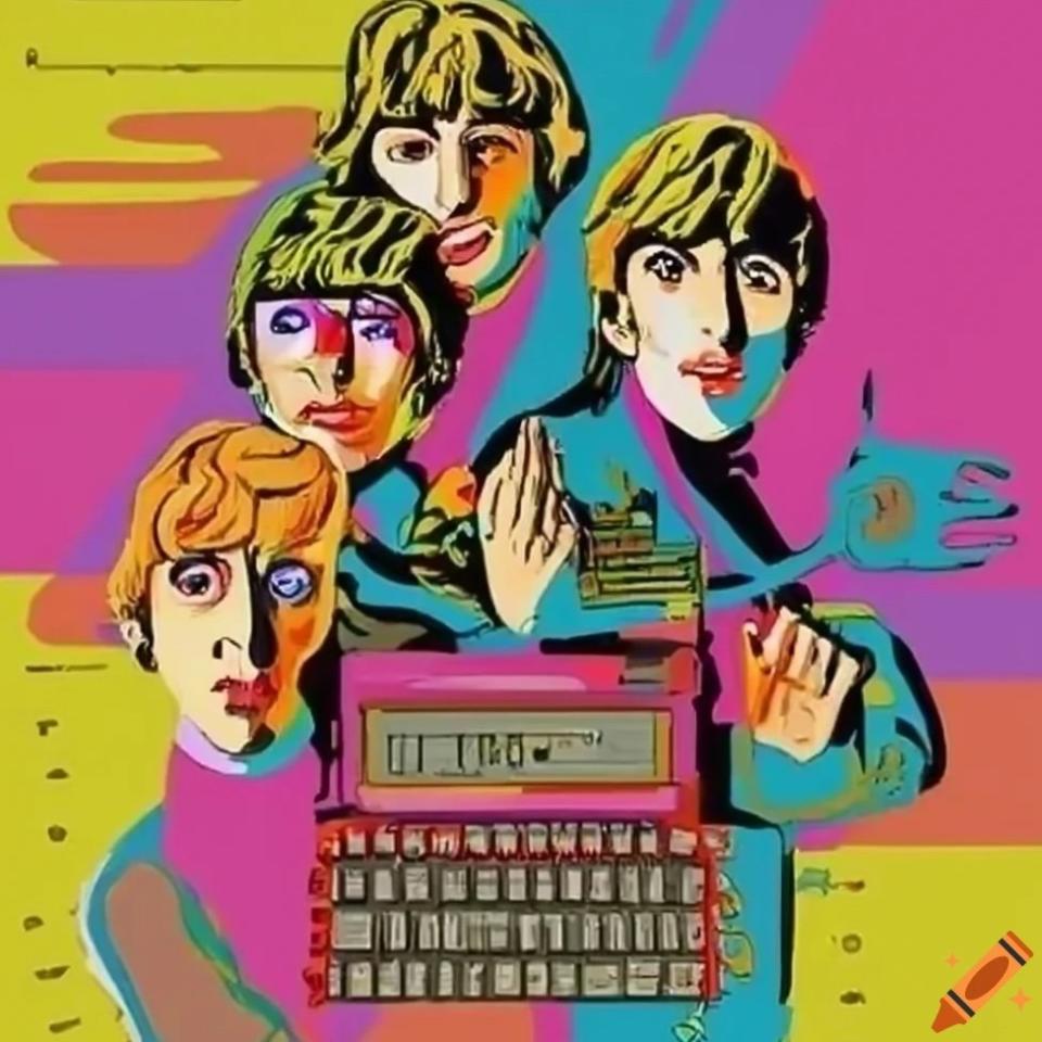 Representación de The Beatles creada a través de la IA.