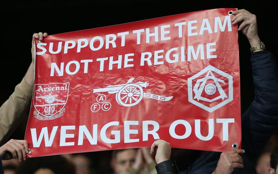 Arsene Wenger banner  - Credit: REX