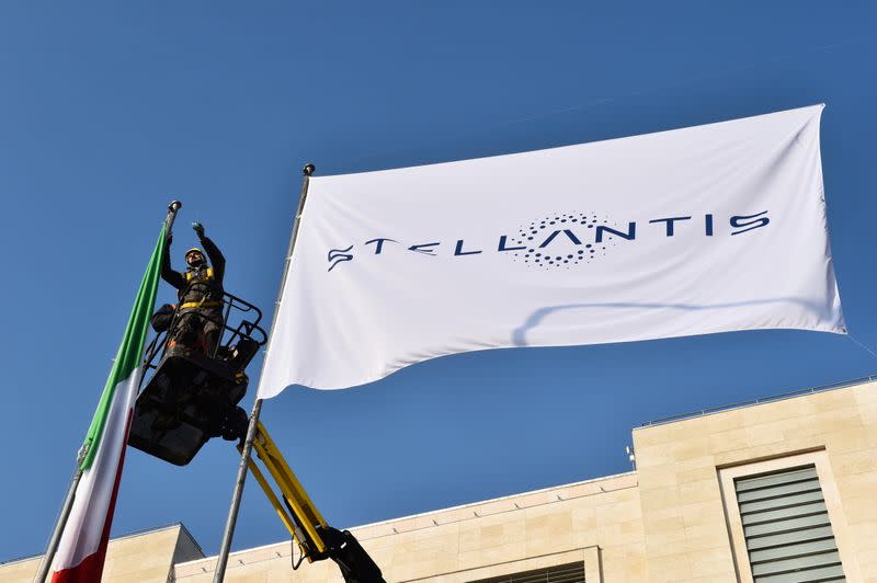 FILE PHOTO: Stellantis debuts on Milan and Paris stock exchanges