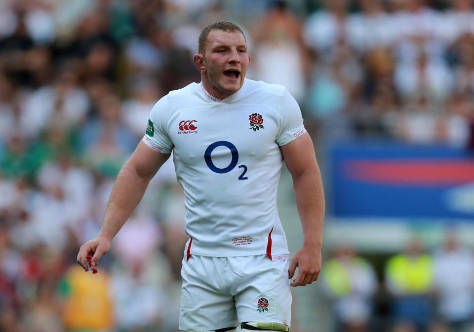 LONDON, ENGLAND - AUGUST 24:  Sam Underhill of England looks on during the Quilter International match between England and Ireland at Twickenham Stadium on August 24, 2019 in London, England. (Photo by David Rogers - RFU/The RFU Collection via Getty Images)