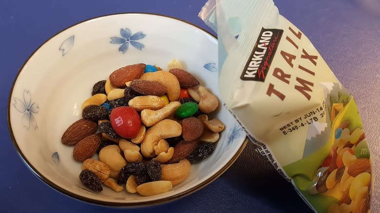 Trail mix in a bowl