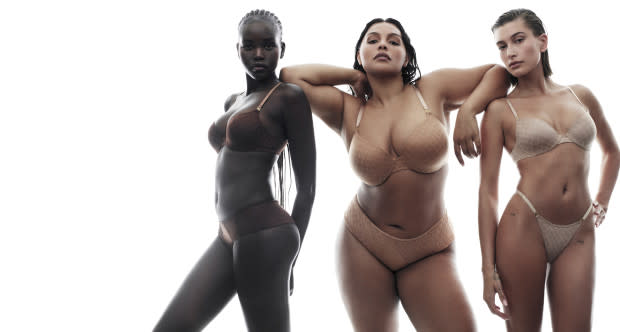 Adut Akech, Paloma Elsesser and Hailey Bieber<p>Photos: Mikael Jansson/Courtesy of Victoria's Secret</p>