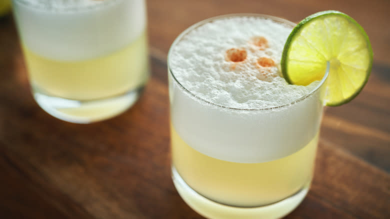 Two egg white cocktails