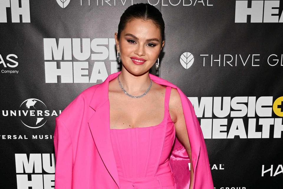 <p>Michael Buckner/Billboard via Getty Images</p> Selena Gomez at the Music and Health Summit in California