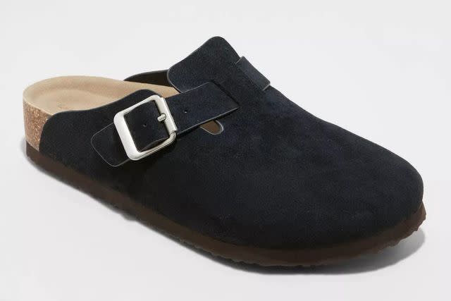 Birkenstock Boston Suede Leather Black Clogs