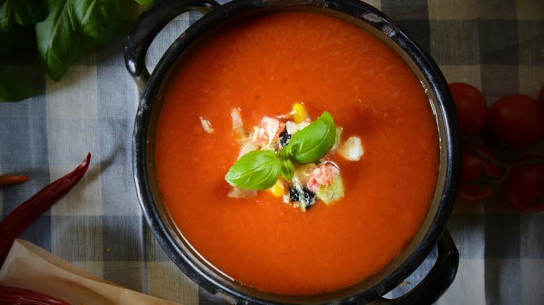 Gazpacho in a bowl