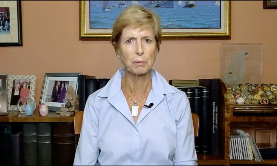 Christine Todd Whitman, the Republican former governor of New Jersey, endorses Joe Biden at the Democratic convention via video.