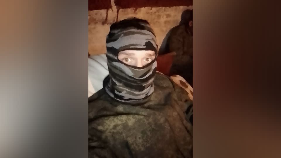 Sergei, not his real name, is seen in an image supplied by him. He says many from his unit were killed and injured fighting in Ukraine. - Obtained by CNN