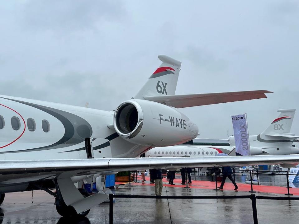 The engine on the 6X at the Paris airshow.