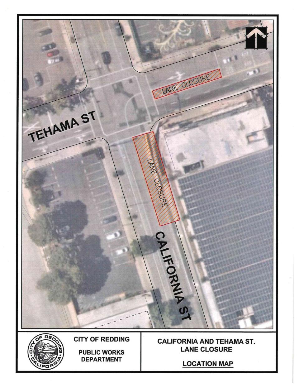 The California Department of Transportation plans to place traffic controls at the intersection of California and Tehama streets in Redding until 4 p.m. on Thursday, Dec. 15, 2022.