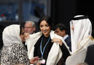 Leaders and negotiators from almost 200 nations from around the globe talk during the official opening of the key U.N. climate conference COP 24 that is to agree on ways of fighting global warming in Katowice, Poland, Monday, Dec. 3, 2018.(AP Photo/Czarek Sokolowski)