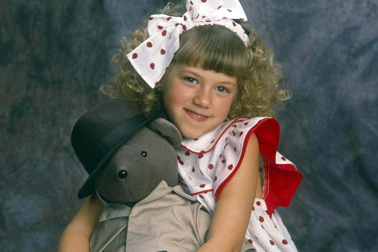 <p>ABC Photo Archives/Disney General Entertainment Content via Getty </p> Jodie Sweetin with Mr. Bear on 