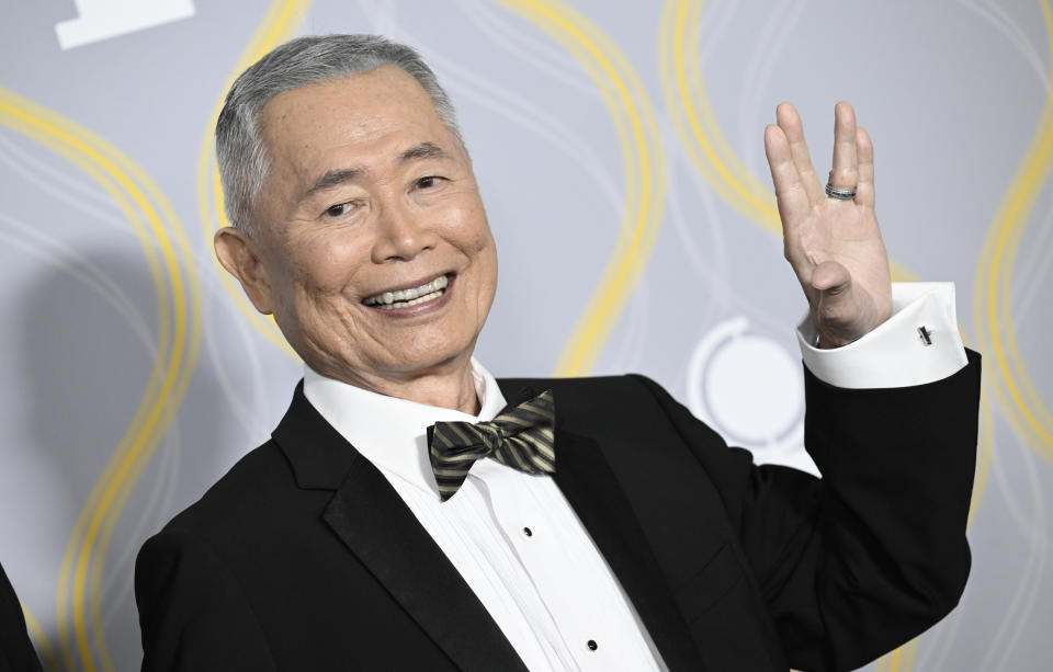 FILE - George Takei arrives at the 75th annual Tony Awards on June 12, 2022, at Radio City Music Hall in New York. (Photo by Evan Agostini/Invision/AP, File)