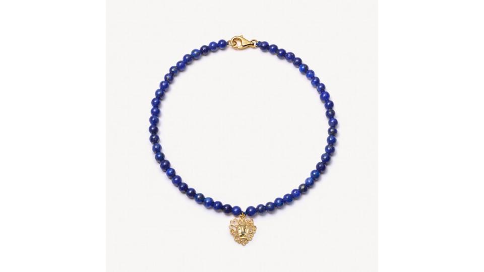 Kate Kane's lion charm bracelet from jewellery collection co-designed with Sheherazade Goldsmith, founder of Loquet London