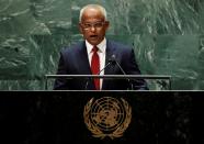 FILE PHOTO: Maldives' President Ibrahim Mohamed Solih addresses the 76th Session of the U.N. General Assembly in New York City