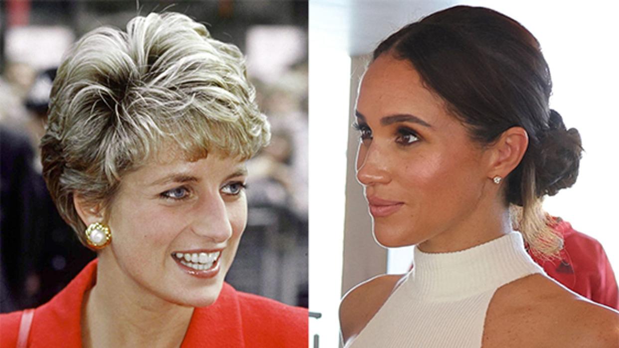 Princess Diana and Meghan Markle upclose