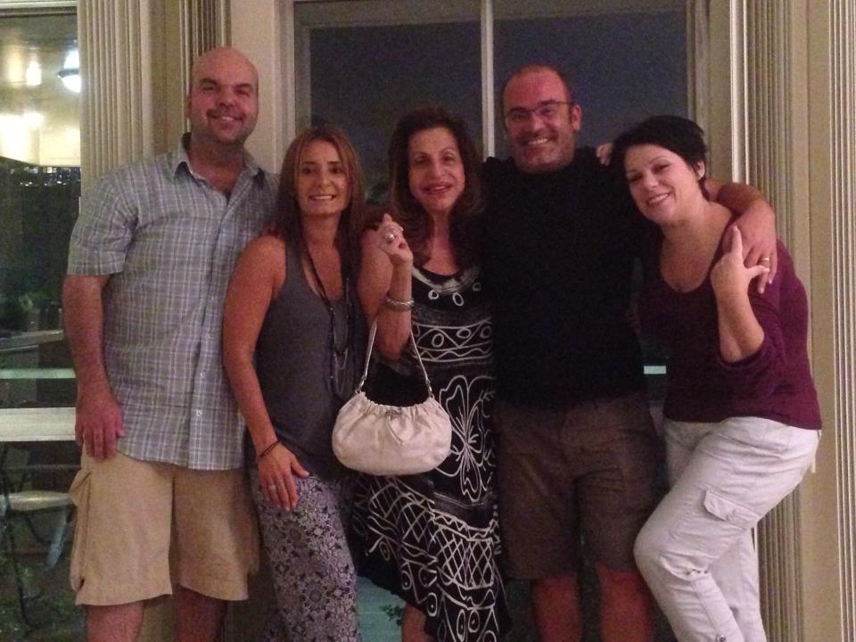 Walton, his sister-in-law Lily, his mom, Pablito and Smyth in Walton's apartment (September 2014). (Photo: Courtesy of Johnathan Walton)