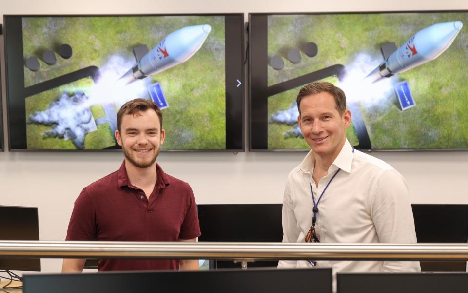 Lockheed Martin's Tom Skirrow (L) and Nick Smith at the Harwell facility - John Lawrence