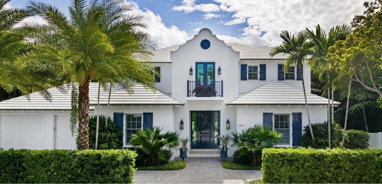 A Bermuda-style house at 154 Atlantic Ave. on the near North End of Palm Beach has changed hands for a recorded $13.075 million after being listed for sale at just under $15 million. The sale price was nearly double what the property last sold for in July 2020.