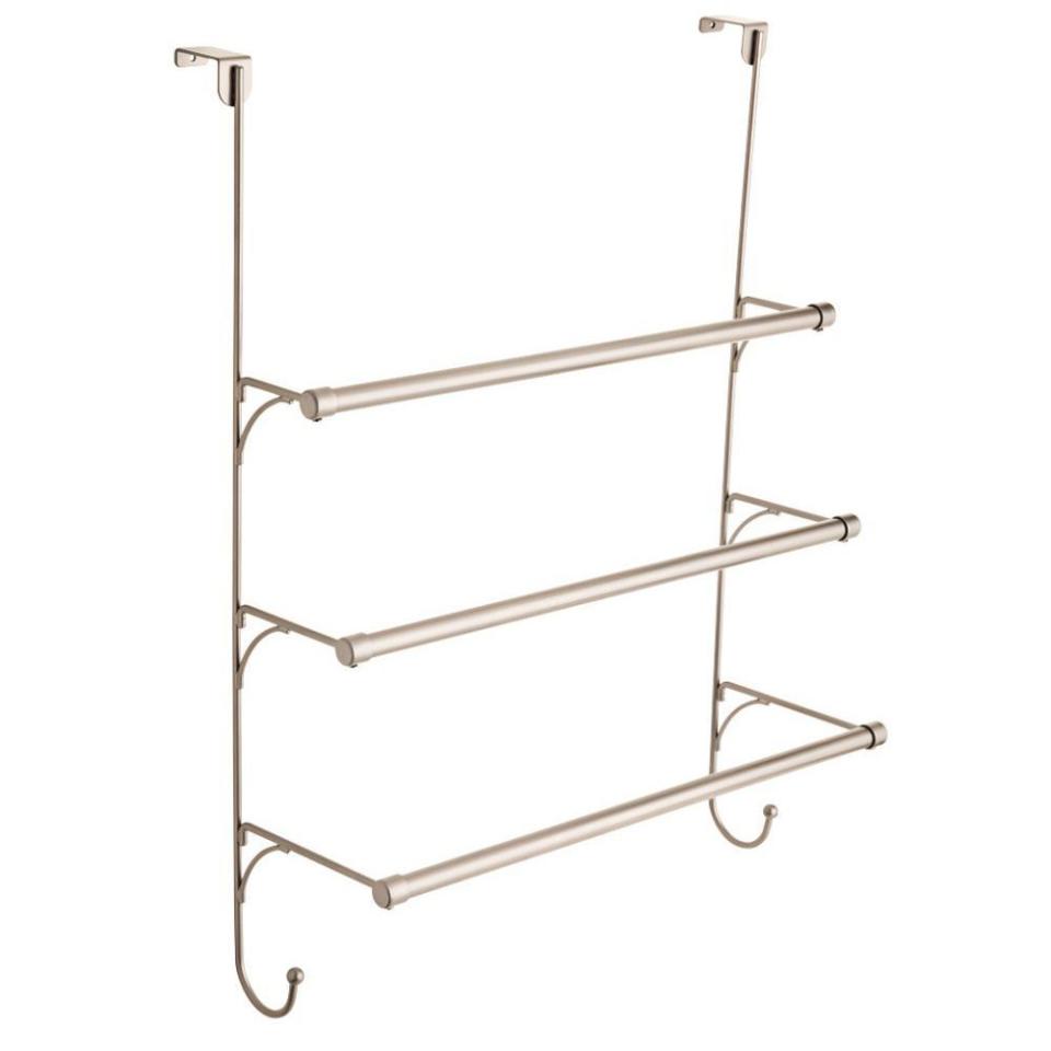 10) Over-the-Door Triple Towel Rack