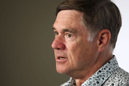 Director Gus Van Sant attends a news conference for the film "The Sea of Trees" in competition at the 68th Cannes Film Festival in Cannes, southern France, May 16, 2015. REUTERS/Benoit Tessier