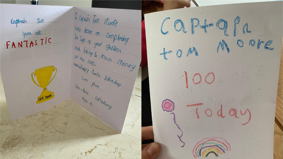 Isla was inspired to send a birthday card to Captain Tom Moore. (PA Images)