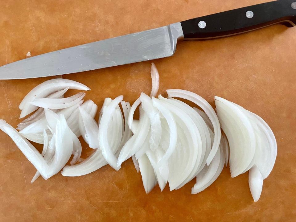 Onions for Ina Garten's potato gratin