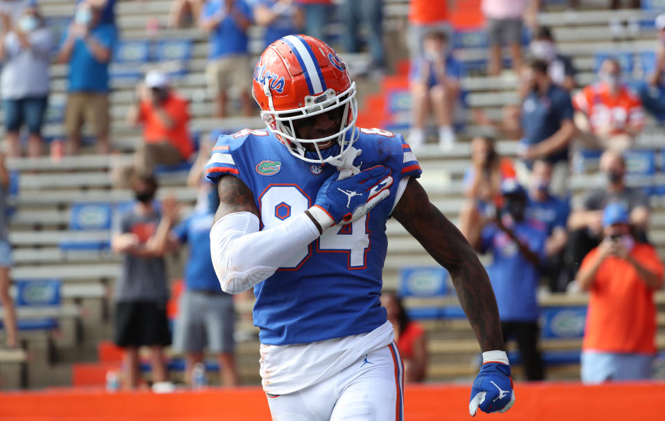 Florida's Kyle Pitts might be the best offensive weapon in the 2021 NFL draft. (Photo by Courtney Culbreath/Collegiate Images/Getty Images)