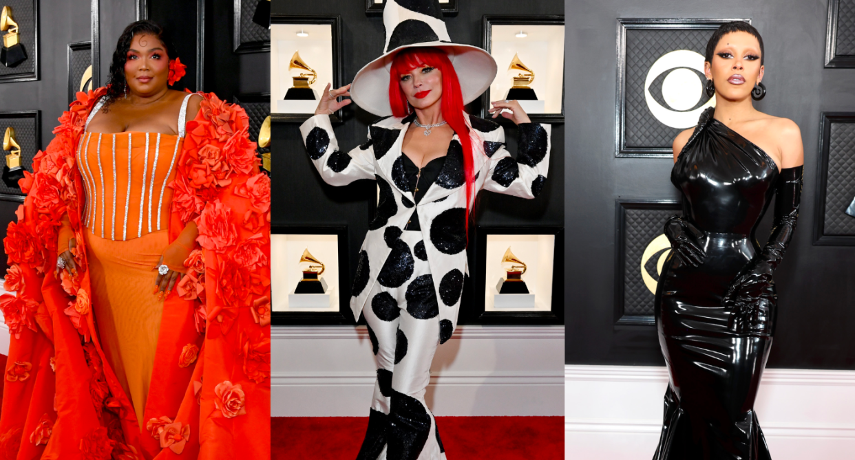 Lizzo, Shania Twain, Doja Cat at the 2023 Grammy Awards