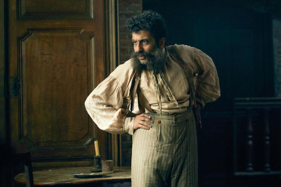 Pictured: Adeel Ahktar as Monsieur Thénardier (BBC/Lookout Point/Robert Viglasky)