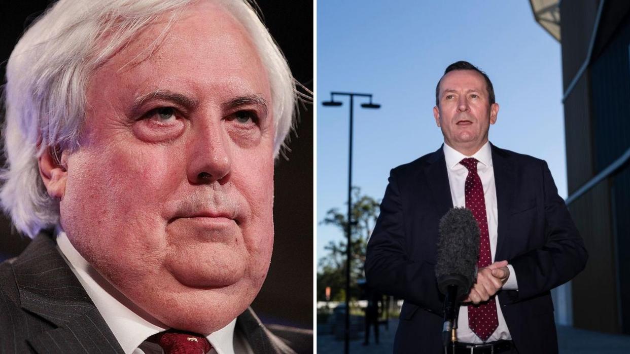 Clive Palmer's $30 billion claim has been labelled 'obscene' by Premier Mark McGowan. Images: Getty