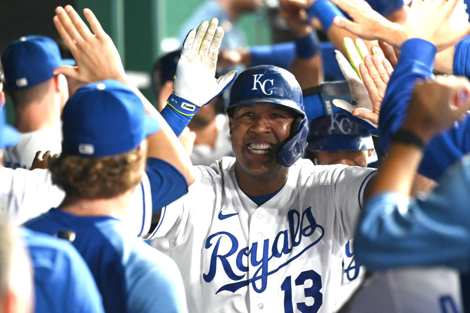 Kansas City Royals catcher Salvador Perez (13) is the top-ranked fantasy baseball catcher