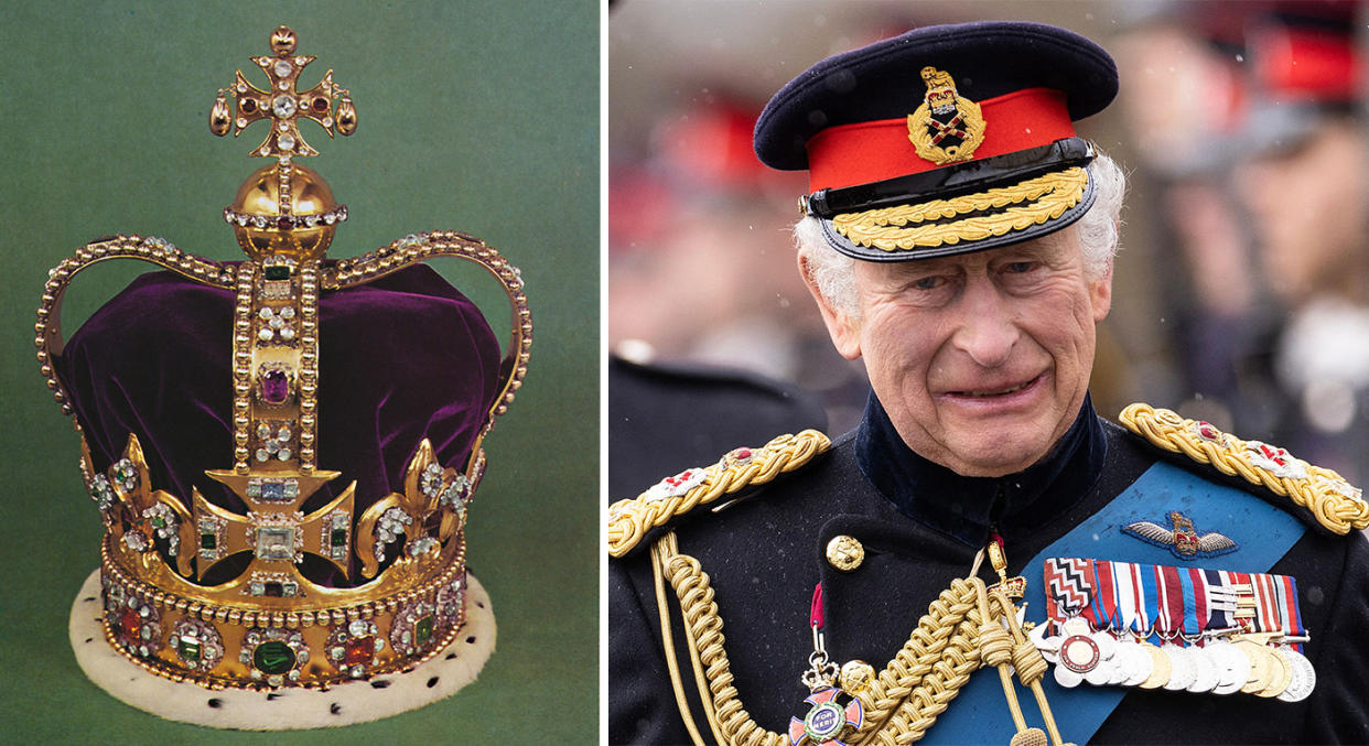 The crown used at King Charles's coronation is steeped in royal history. (Getty Images)