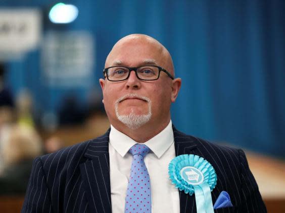 Brexit Party's Brian Monteith at a counting centre in Sunderland (REUTERS)