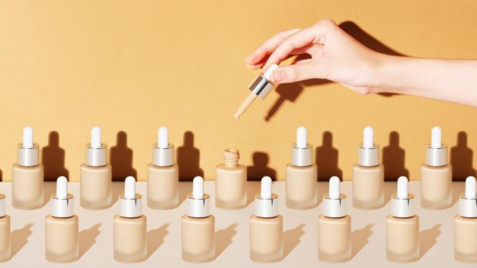 best-under-eye-concealer-for-wrinkles: concealer bottles with dropper