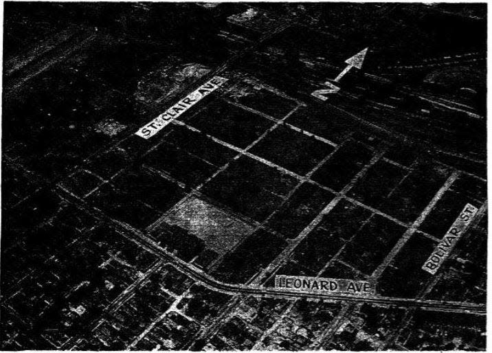 June 1963: Pictured is the plot of cleared land where Bolivar Arms apartment were eventually built. It was the newest public housing project of the Columbus Metropolitan Housing Authority at the time and got its name from Bolivar Street, which was the Eastern border of the 34-acre site. The site plans included 456 family units in the towers and the construction contracts totaled more than $6.2 million. Plans were that buildings would occupy 24 acres and the other 10 would be for the relocation of Leonard Avenue. A second phase of the urban renewal project was planned at the time to be south of the current Leonard Avenue to Mt. Vernon Avenue.