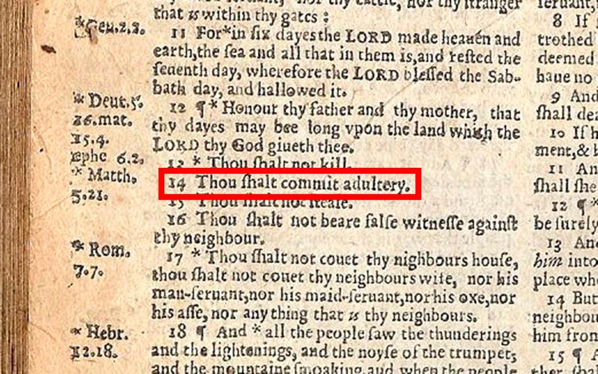 A Typo In The Bible Once Made Adultery Mandatory