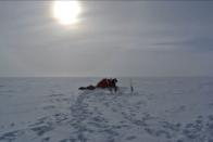 A view of the camp on Day 13 of the Test Your Limits' team's journey to the South Pole.