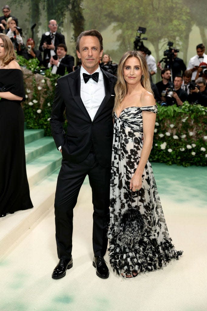 Seth Meyers and Alexi Ashe attend the 2024 Met Gala