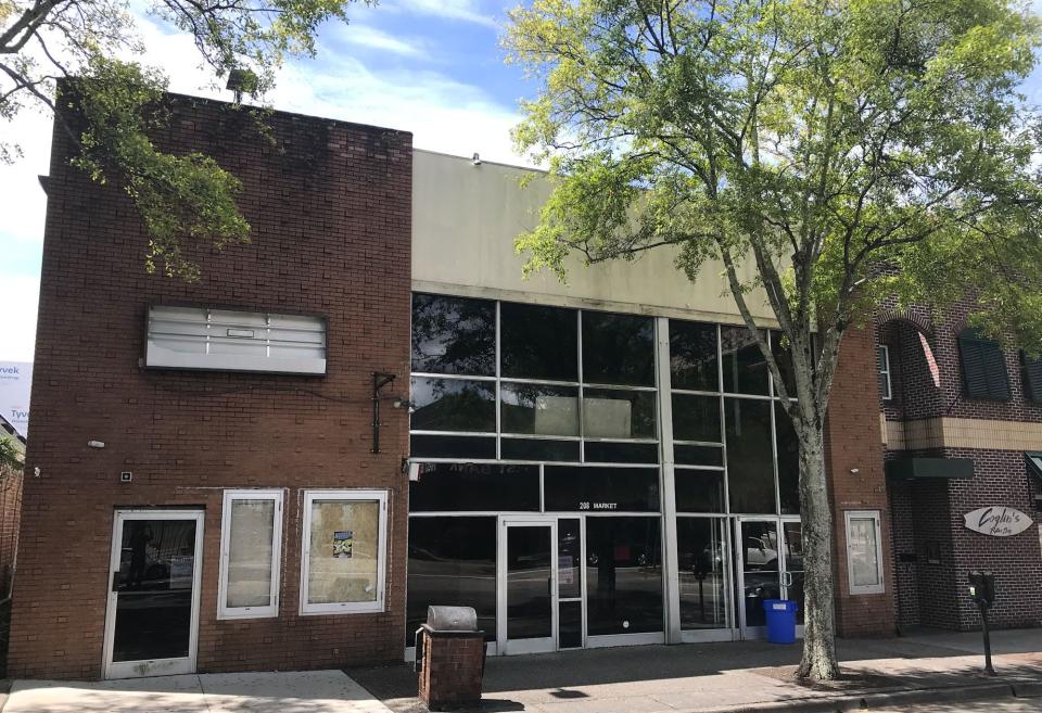 The former Manor movie theater, most recently the Blue-Eyed Muse music venue, at 208 Market St. in downtown Wilmington. The building was torn down in early 2024.