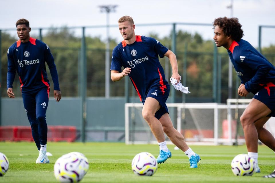 Matthijs de Ligt could make his Premier League debut for Manchester United when they face Fulham on Friday.  (Manchester United via Getty Imag)