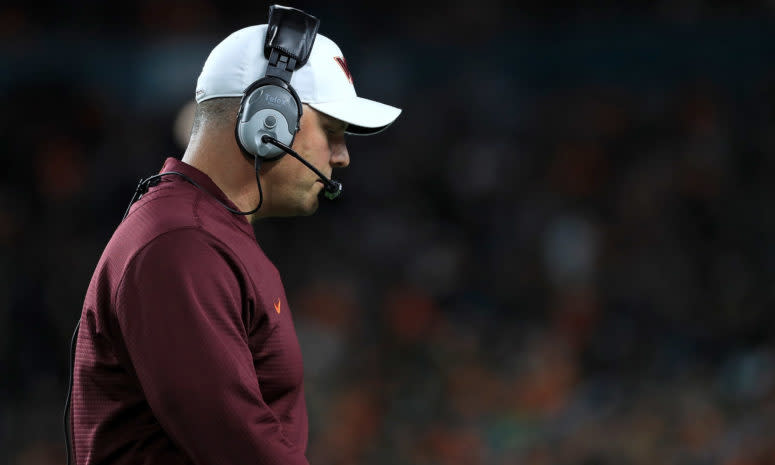 Virginia Tech head coach Justin Fuente at a game.