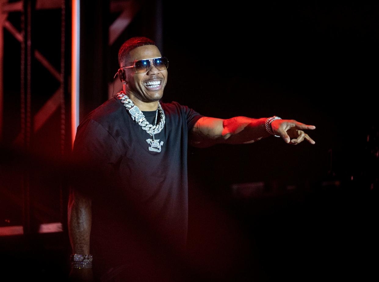Nelly performs at SunFest on May 3, 2024 in West Palm Beach, Florida.