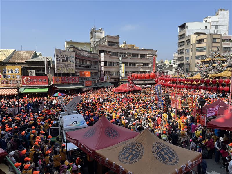 朝天宮迎接白沙屯媽祖，盛況空前。（圖／記者李依璇攝影）