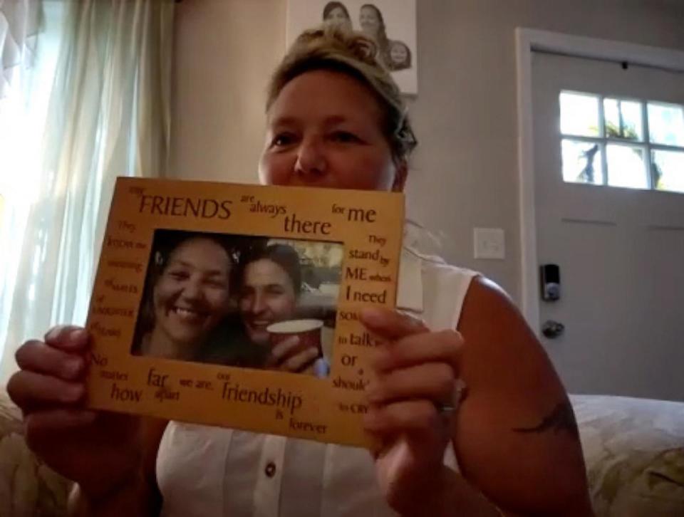 PHOTO: Angie Cooper, Heidi Taylor's best friend, during an interview with ABC News at her home. (ABC News)